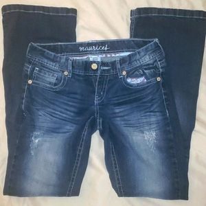 Maurices boot cut distressed jeans